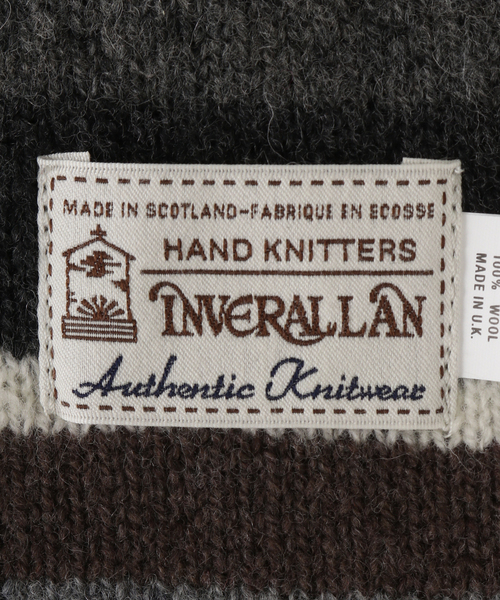 INVERALLAN ウール ストライプマフラー INVERALLAN マフラー 【INVERALLAN / インバーアラン】マルチ