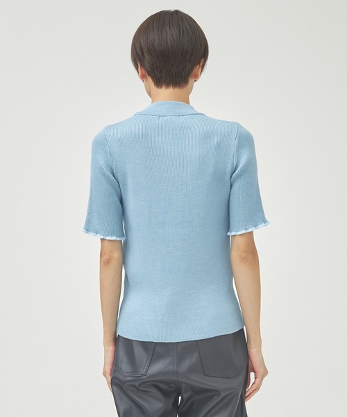 tシャツ 「WRAPINKNOT(ラッピンノット)」「STUDIOUS別注」グラデーションメローリブニット レディース WRAPINKNOT tシャツ 「WRAPINKNOT(ラッピンノット)」「STUDIOUS
