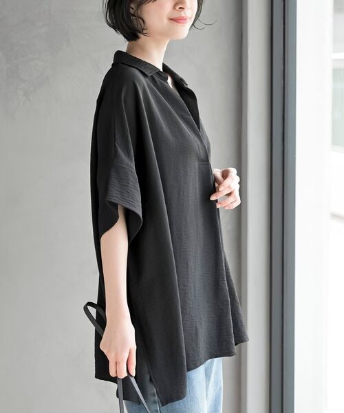 ブラウス シャツ サイドタブワイドシャツ レディース BRICK HOUSE by TOKYO SHIRT ブラウス シャツ 形態安定ノー