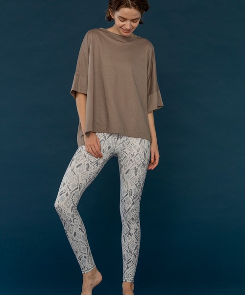 Julier（ジュリエ） レギンス スパッツ Julier Rib Tribalプリント