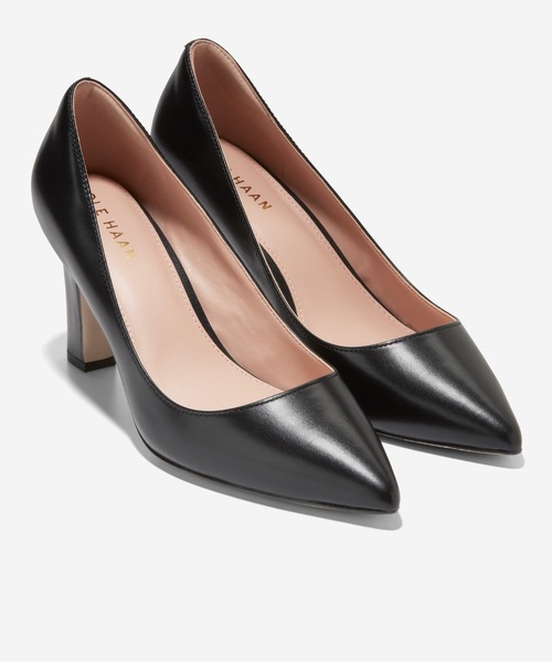 cole hann オープントゥパンプス　8 COLE HAAN パンプス ブラック オープントゥ - メルカリ
