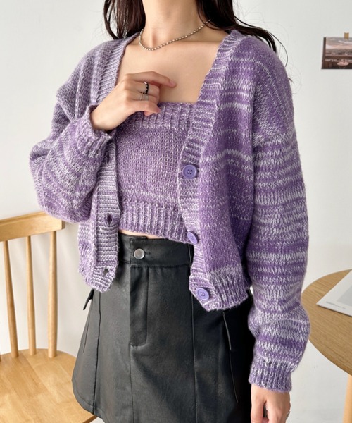 CLEA アンサンブル 「2点SET」MIXニットキャミアンサンブル : ZOZOTOWN