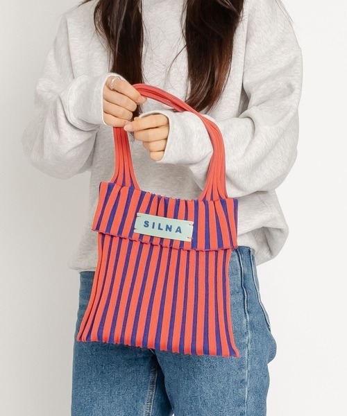 SILNA minacolo トートバッグ ニット ミニトートバッグ