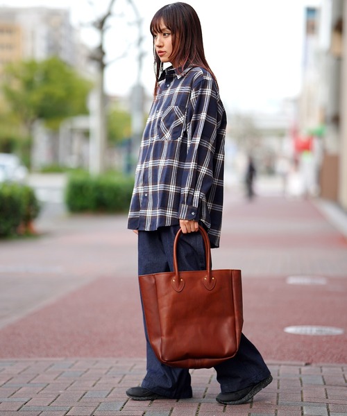 トートバッグ vasco ヴァスコ LEATHER OLD TOTE BAG -LARGE メンズ レディースの画像