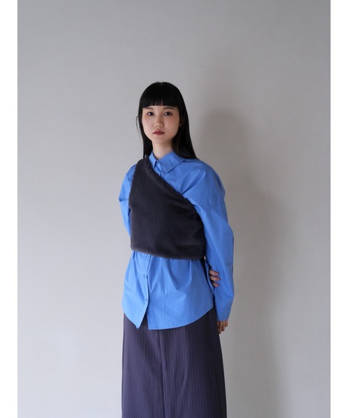 tシャツ 「ZOZO限定」ワンショルダー ファー ベスト ふわふわ レディース ZOZO限定】ワンショルダー ファー ベスト ふわふわ（Tシャツ