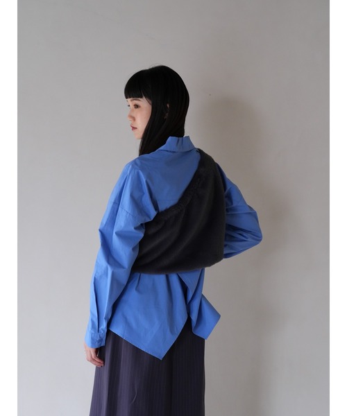tシャツ 「ZOZO限定」ワンショルダー ファー ベスト ふわふわ レディース Uenui tシャツ 「ZOZO限定」ワンショルダー ファー ベスト