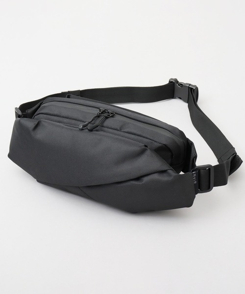 るいちゃん   ボディバッグ ブラック NoiR ウエストポーチ 撥水加工 ボディバッグ Flask shoulder（フラスク