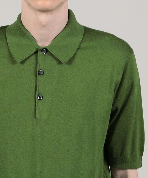 JOHN SMEDLEY ニットポロシャツ ISIS L JOHN SMEDLEY ジョンスメドレー ニットポロシャツ ISIS シー