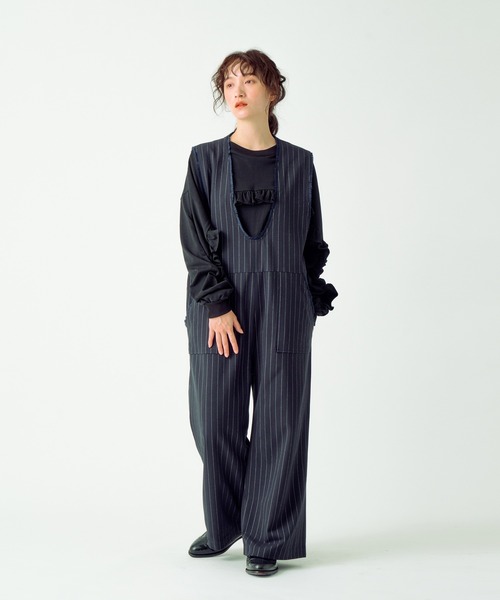KARS♡まとめて最安値に変更の予定あり　さん専用 kha:ki サロペット オーバーオール 「KHA:KI/カーキ」ストライプ