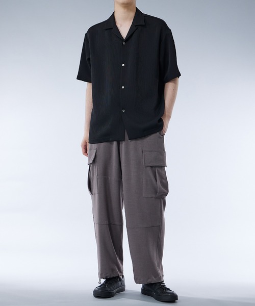 UNITED TOKYO コレクションライン ブラックカーゴパンツ UNITED TOKYO カーゴパンツ HIGH-SPEC WOOL メンズ : ZOZOTOWN