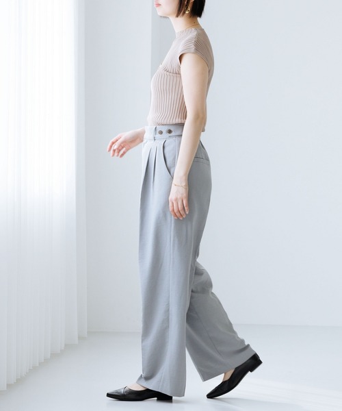 パンプス 「Made in Japan」アシンメトリーVカットフラットパンプス/641316の画像