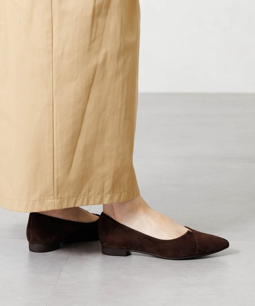 HIMIKO パンプス 「Made in Japan」アシンメトリーVカットフラット