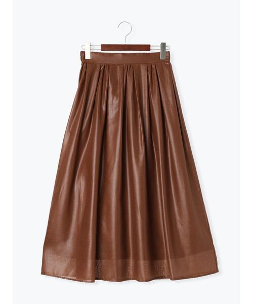 Te chichi TERRASSE ロング スカート ペーパー加工ギャザースカート