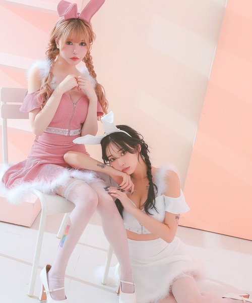 Tika コスプレ かわいい バニーガール アニマル うさぎ へそ出し
