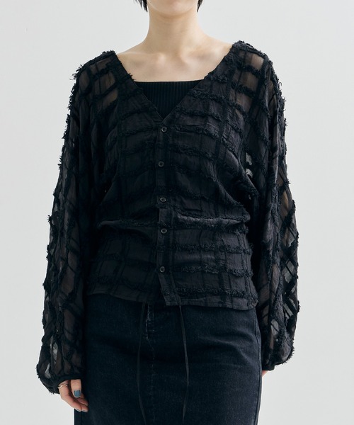 TAG（PORTER） シャツ ブラウス 「TAAKK/ターク」SHEERED SHIRTS 
