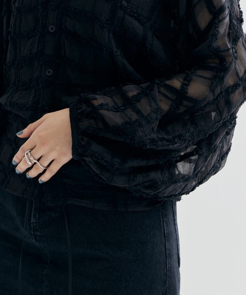 TAG（PORTER） シャツ ブラウス 「TAAKK/ターク」SHEERED SHIRTS 