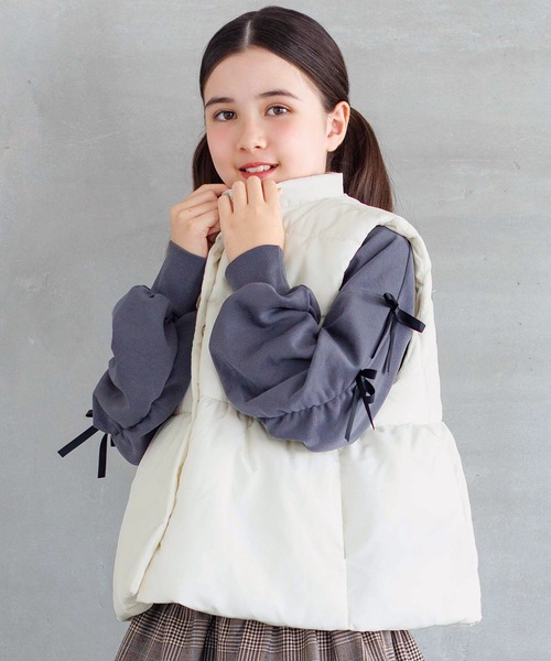 coca（コカ） ダウンベスト アウター キッズ 親子お揃いペプラム中綿