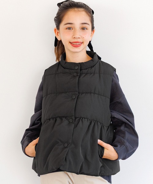 coca（コカ） ダウンベスト アウター キッズ 親子お揃いペプラム中綿