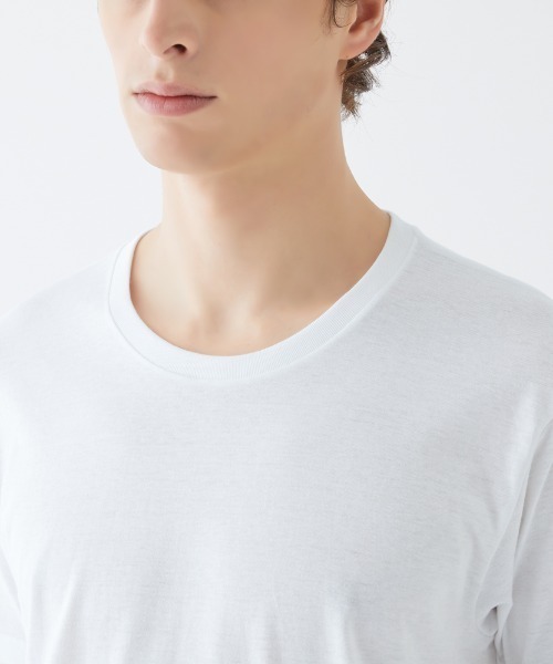 綿100％クルーネック半袖インナーTシャツ Tシャツ カットソー