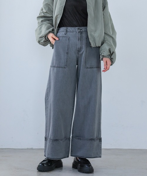 itto ジーンズ デニム デニムパンツ 配色ステッチデニム