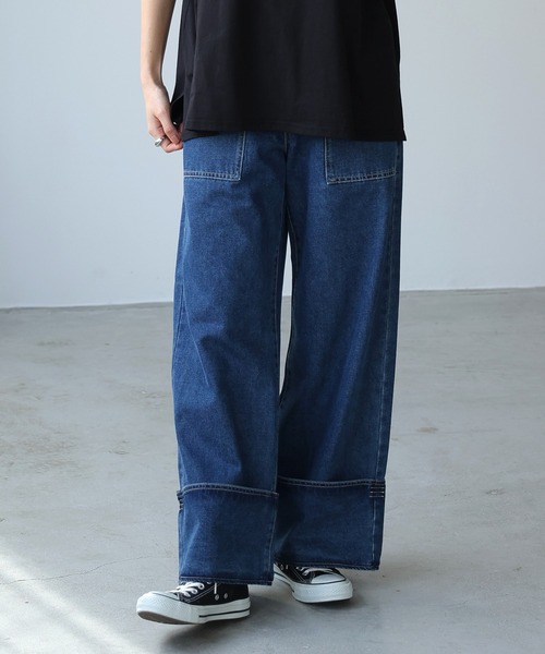yukiemon 3L ステッチングベア デニムパンツ yukiemon 3L ステッチングベア デニムパンツ - メルカリ