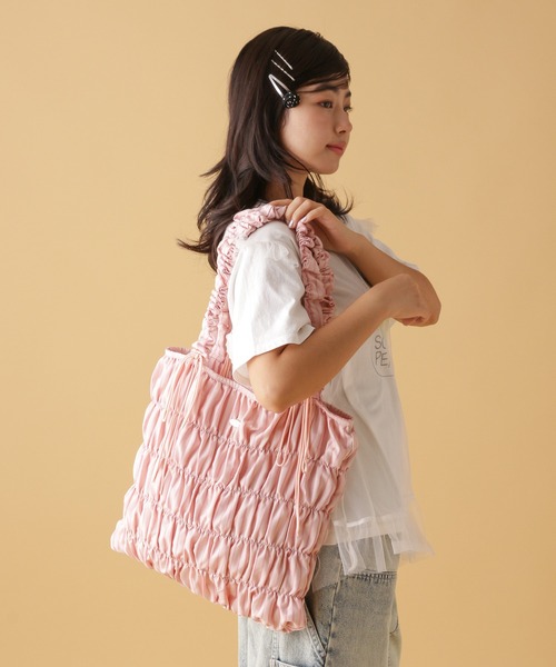 tiny tiny（ティニーティニー） トートバッグ ギャザーリボントート