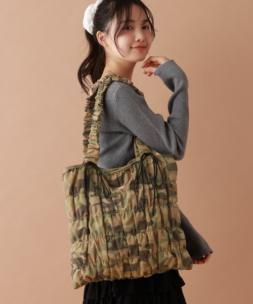 tiny tiny（ティニーティニー） トートバッグ ギャザーリボントート