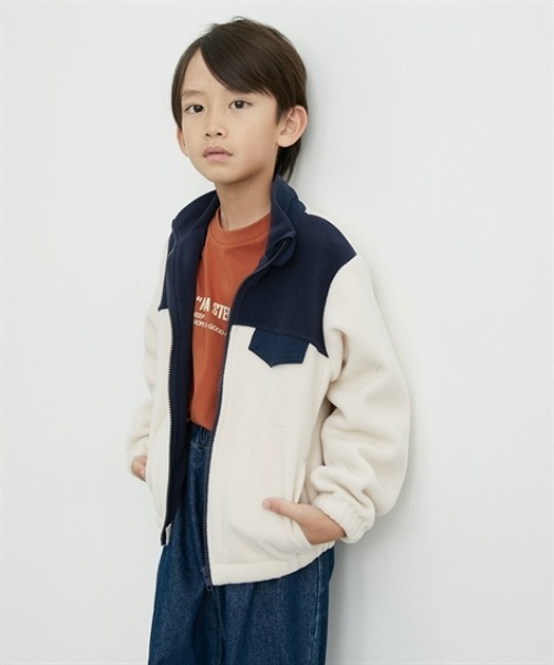 ブルゾン アウター フリース胸ポケット付ジャケット キッズ 子供服