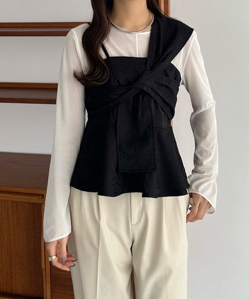 「callautia」 キャミソールブラウス LARGE ベージュ レディース callautia 「callautia」 キャミソールブラウス X-LARGE