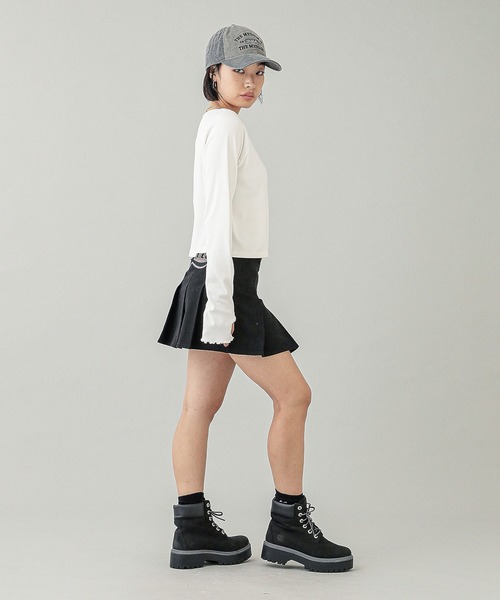 X-girl スカート LOW RISE HIP LOGO MINI SKIRT : ZOZOTOWN
