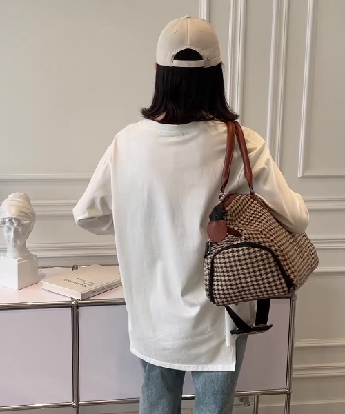 コーチ 千鳥柄 ミニボストンバッグ FREE STYLISTS ボストンバッグ 2WAY配色 千鳥柄 ボストンバッグ