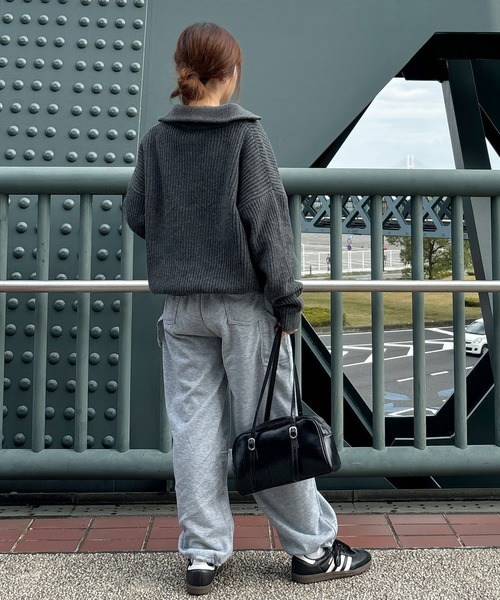 I-SOOK ニット セーター 「ISOOK / アイスー」ハーフジップ