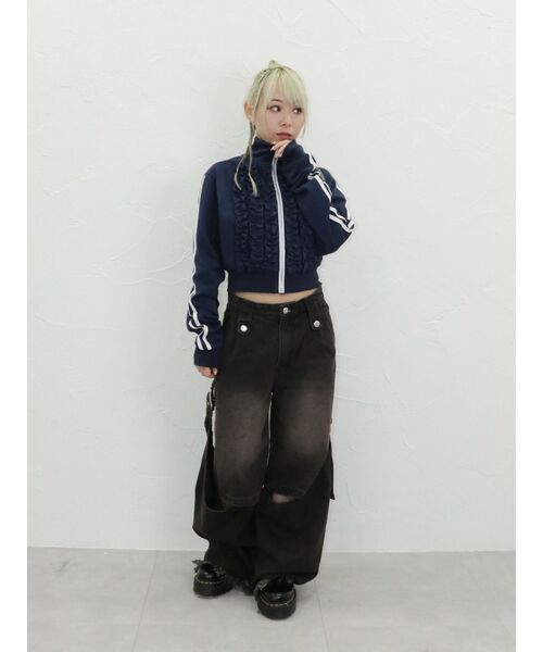 最大12%OFFクーポン jouetie ジャージ フリルトラックジャケットジャージ レディース トップス