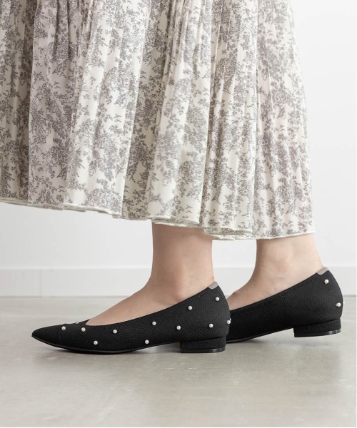 RANDA パンプス 「SUSTAINABLE」パールフラットパンプス