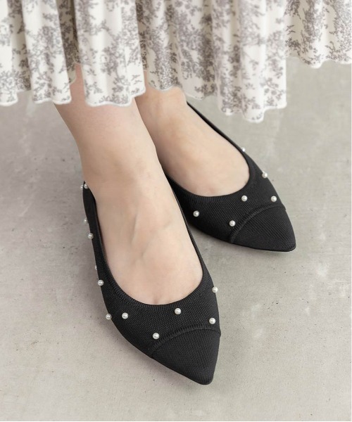 【新品未使用】RANDA パンプス　Lサイズ RANDA（ランダ） パンプス 「SUSTAINABLE」パールフラットパンプス