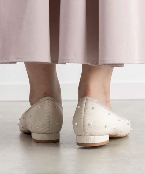 ランダ　【SUSTAINABLE】パールフラットパンプス RANDA パンプス 「SUSTAINABLE」パールフラットパンプス