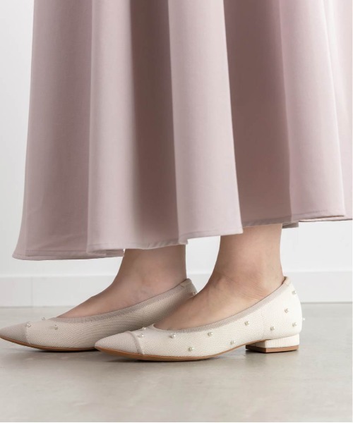 ランダ　【SUSTAINABLE】パールフラットパンプス RANDA パンプス 「SUSTAINABLE」パールフラットパンプス