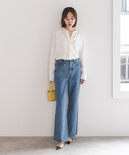 Noble ノーブル ワークディテールドレープシャツ 3 追加》ワークディテールドレープシャツ 3（シャツ/ブラウス）｜NOBLE