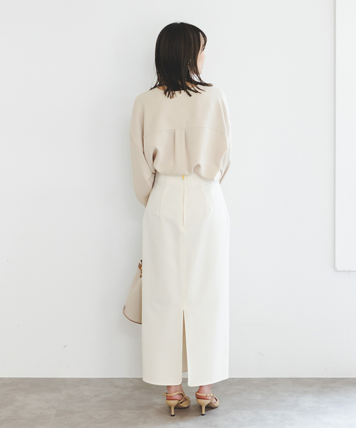 NOBLE（ノーブル） ブラウス シャツ 「追加」ワークディテールドレープ