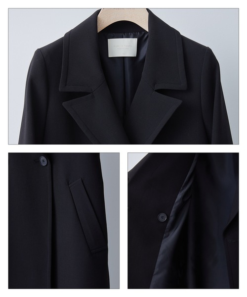 「PUBLIC TOKYO」 チェスターコート 1 アイボリー レディースの画像6