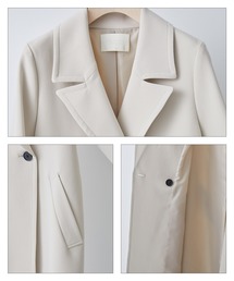 「PUBLIC TOKYO」 チェスターコート 1 アイボリー レディースの画像8