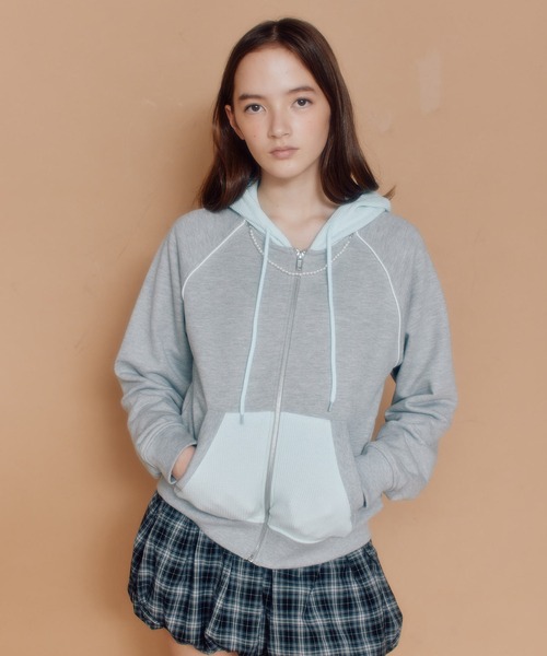 FCMM ZIP UP HOODIE/ジップアップフーディ STUD ZIP UP HOODIE/スタッズジップアップフーディ（パーカー