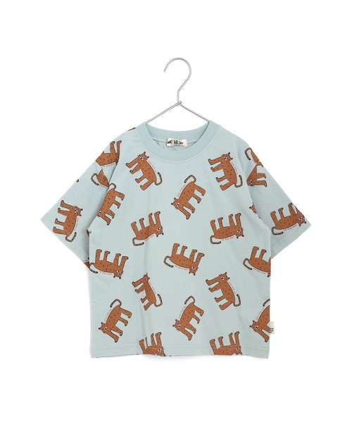 MAKE YOUR DAY tシャツ アートなヒョウ総柄半袖Tシャツ80〜140cm