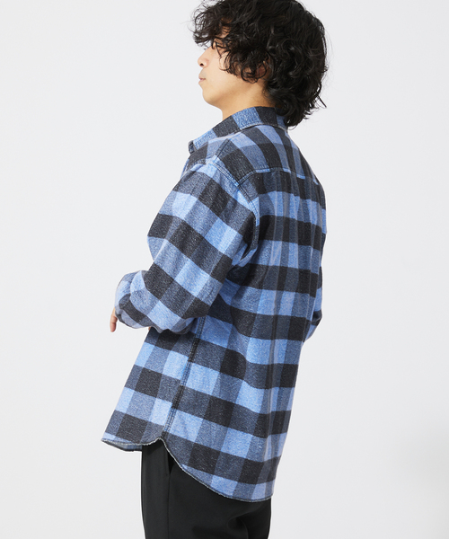 ジャーナルスタンダードレリューム　チェックシャツ　完売 JOURNAL STANDARD relume シャツ グランジ プリントネル