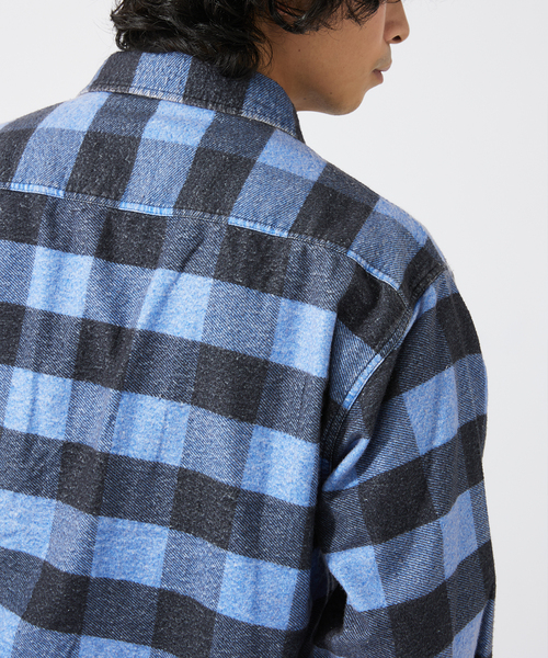 ジャーナルスタンダード　relume グランジ　ネルシャツ　L JOURNAL STANDARD relume シャツ グランジ プリントネル
