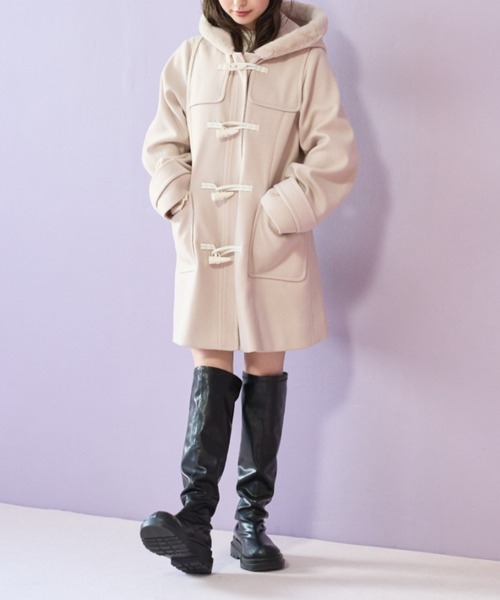 「OLIVE des OLIVE」 ダッフルコート FREE ブラウン レディース_画像2