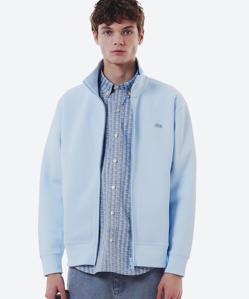 LACOSTE（ラコステ） カーディガン 鹿の子ダブルジップ ハイネック