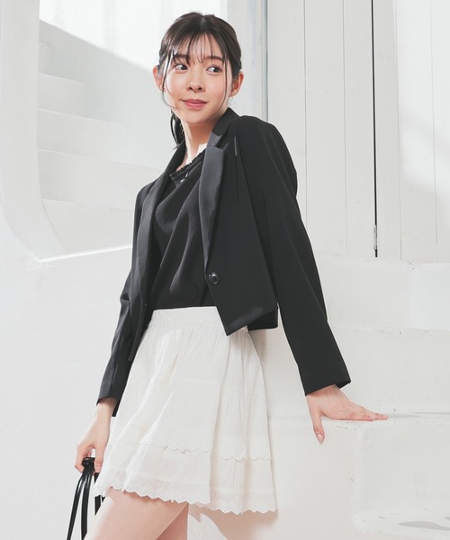 【SALE／10%OFF Honeys ジャケット ショート丈テーラード テーラードジャケット ジャケット・アウター