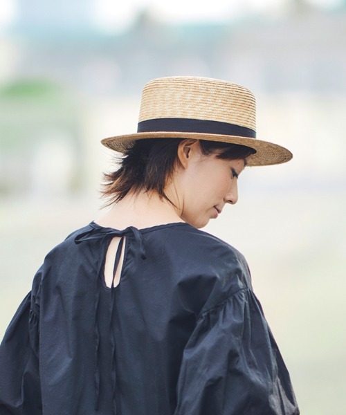 田中帽子店 麦わら帽子 帽子 ハット レディース 日本製 シンプル