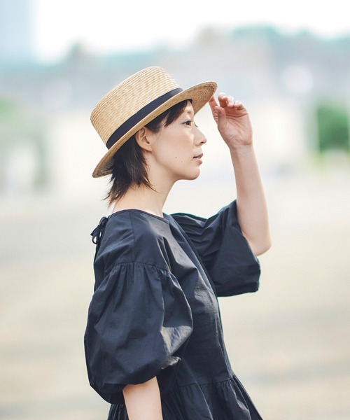 田中帽子店 麦わら帽子 帽子 ハット レディース 日本製 シンプル